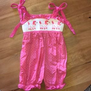 Smocked Poodle Long Romper